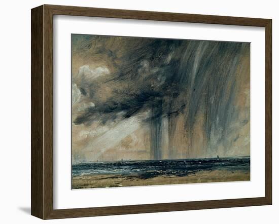 Rainstorm over the Sea, C.1824-28 (Oil on Paper Laid on Canvas)-John Constable-Framed Giclee Print