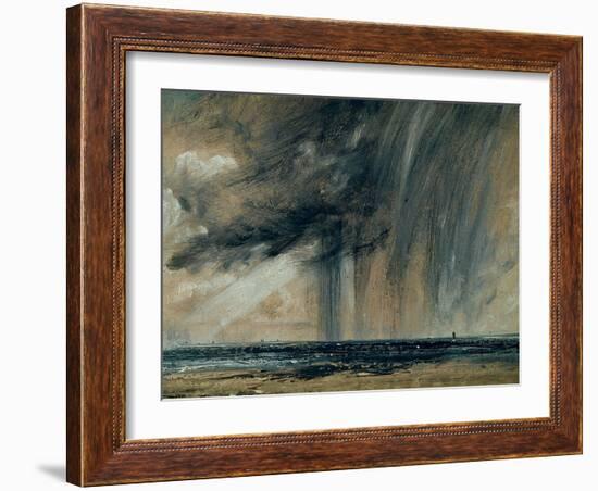 Rainstorm over the Sea, C.1824-28 (Oil on Paper Laid on Canvas)-John Constable-Framed Giclee Print