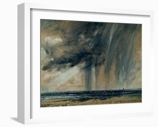 Rainstorm over the Sea, C.1824-28 (Oil on Paper Laid on Canvas)-John Constable-Framed Giclee Print