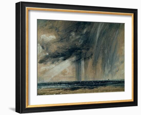 Rainstorm over the Sea, C.1824-28 (Oil on Paper Laid on Canvas)-John Constable-Framed Giclee Print