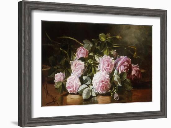 Rainwashed Roses-Edward Chalmers Leavitt-Framed Giclee Print