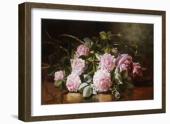 Rainwashed Roses-Edward Chalmers Leavitt-Framed Giclee Print