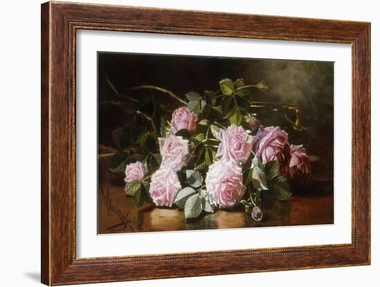 Rainwashed Roses-Edward Chalmers Leavitt-Framed Giclee Print