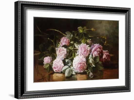 Rainwashed Roses-Edward Chalmers Leavitt-Framed Giclee Print