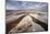 Rainwater creates a creek on Salt Flats. Death Valley, California.-Tom Norring-Mounted Photographic Print