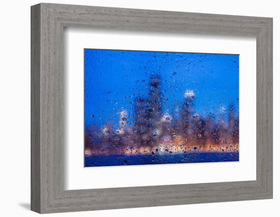 Rainy Chicago Lakefront Blues-Steve Gadomski-Framed Photographic Print