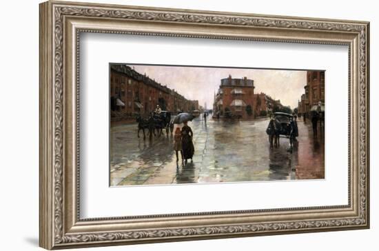 Rainy Day, Boston, 1885-Childe Hassam-Framed Art Print