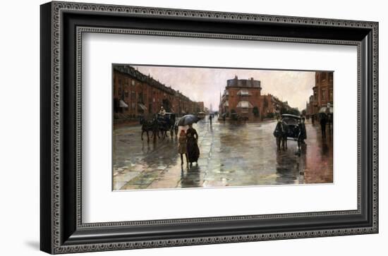 Rainy Day, Boston, 1885-Childe Hassam-Framed Art Print