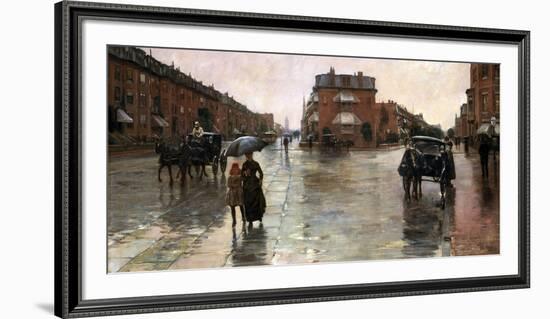 Rainy Day, Boston, 1885-Childe Hassam-Framed Art Print