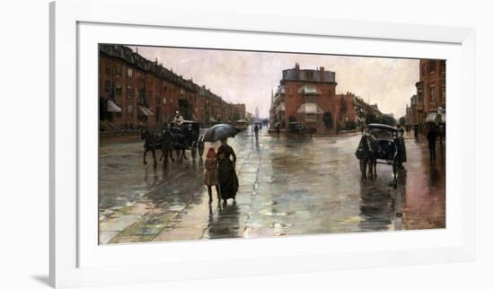 Rainy Day, Boston, 1885-Childe Hassam-Framed Art Print