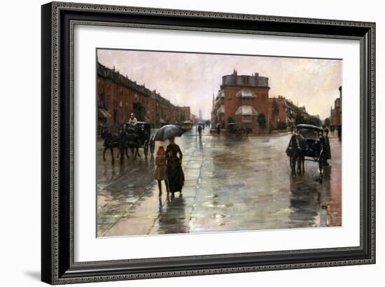 Rainy Day, Boston, 1885-Childe Hassam-Framed Giclee Print