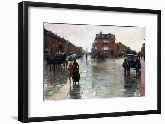 Rainy Day, Boston-Childe Hassam-Framed Giclee Print