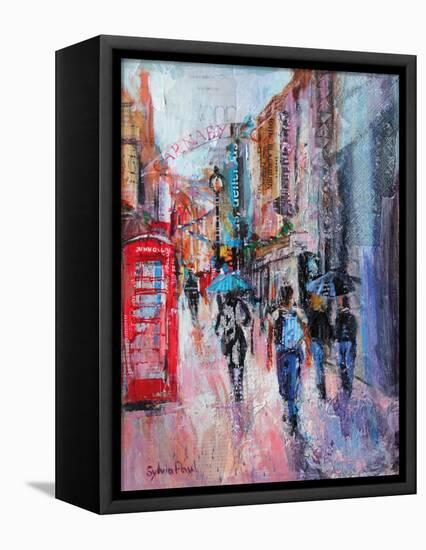 Rainy Day, Carnaby Street-Sylvia Paul-Framed Premier Image Canvas