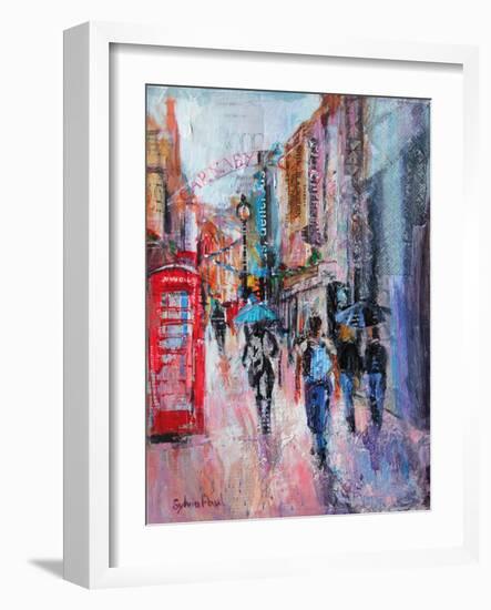 Rainy Day, Carnaby Street-Sylvia Paul-Framed Giclee Print