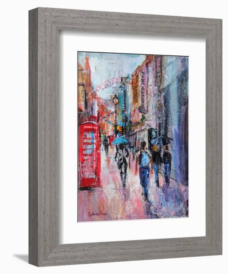 Rainy Day, Carnaby Street-Sylvia Paul-Framed Giclee Print