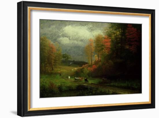 Rainy Day in Autumn, Massachusetts, 1857-Albert Bierstadt-Framed Giclee Print