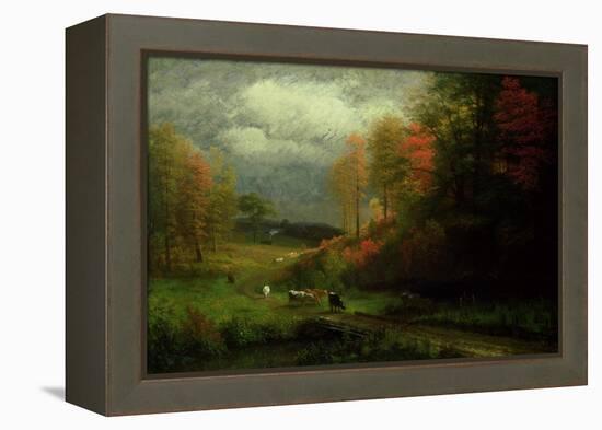 Rainy Day in Autumn, Massachusetts, 1857-Albert Bierstadt-Framed Premier Image Canvas