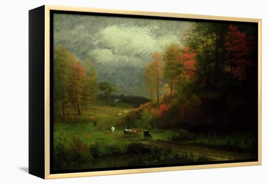 Rainy Day in Autumn, Massachusetts, 1857-Albert Bierstadt-Framed Premier Image Canvas