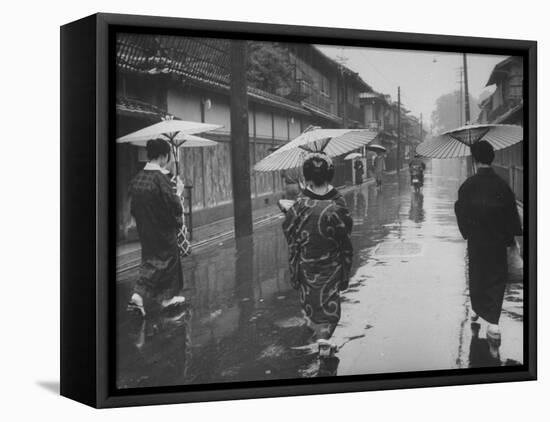 Rainy Day in Kyoto-Eliot Elisofon-Framed Premier Image Canvas