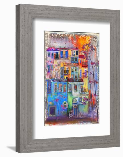 Rainy Day in the City-null-Framed Art Print