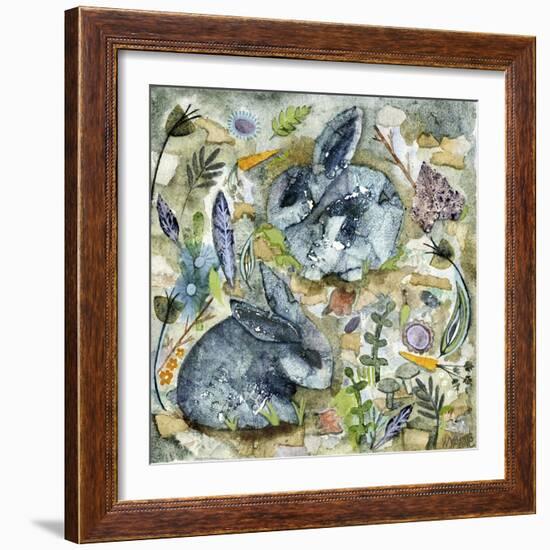 Rainy Day Rabbits-Wyanne-Framed Giclee Print