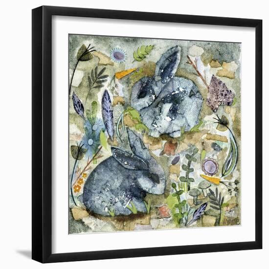 Rainy Day Rabbits-Wyanne-Framed Giclee Print