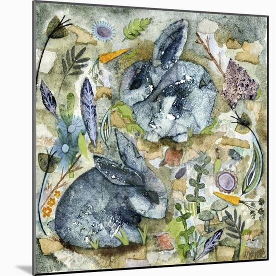 Rainy Day Rabbits-Wyanne-Mounted Giclee Print