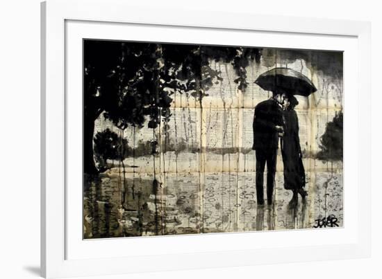 Rainy Day Rendezvous-Loui Jover-Framed Art Print