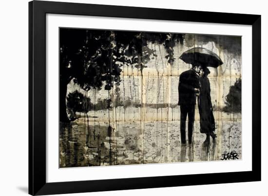 Rainy Day Rendezvous-Loui Jover-Framed Art Print