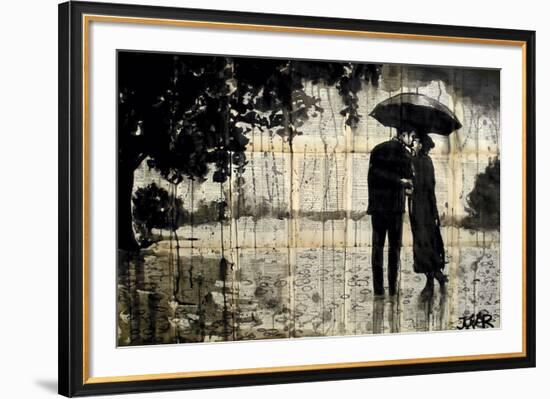 Rainy Day Rendezvous-Loui Jover-Framed Art Print