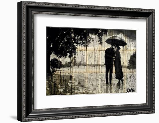 Rainy Day Rendezvous-Loui Jover-Framed Art Print