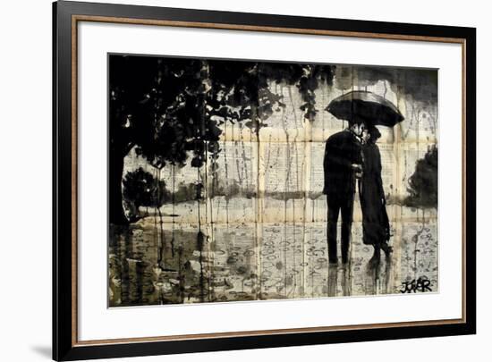 Rainy Day Rendezvous-Loui Jover-Framed Giclee Print