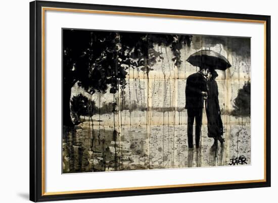 Rainy Day Rendezvous-Loui Jover-Framed Giclee Print