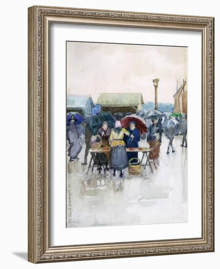 Rainy Day: the Fish Market, 1892-Maurice Brazil Prendergast-Framed Giclee Print