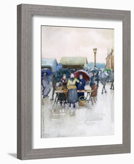 Rainy Day: the Fish Market, 1892-Maurice Brazil Prendergast-Framed Giclee Print