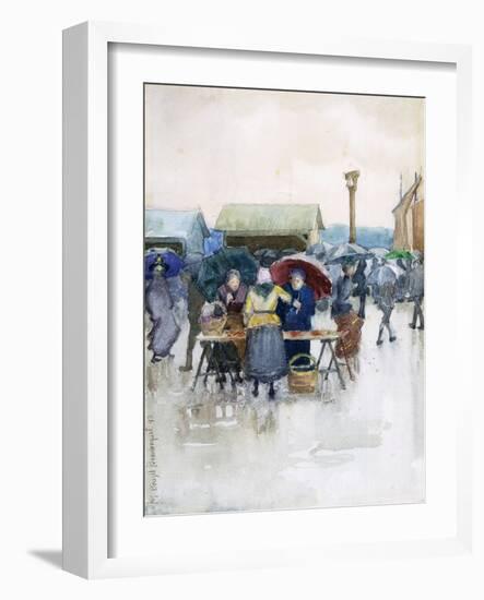 Rainy Day: the Fish Market, 1892-Maurice Brazil Prendergast-Framed Giclee Print