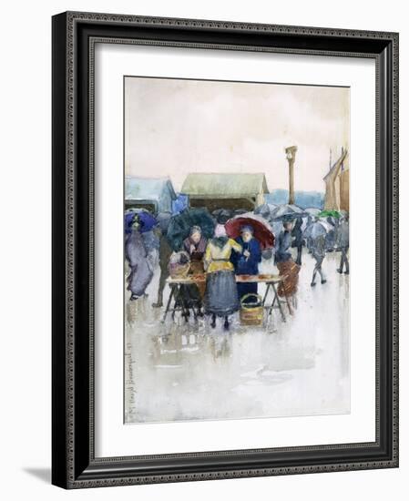 Rainy Day: the Fish Market, 1892-Maurice Brazil Prendergast-Framed Giclee Print