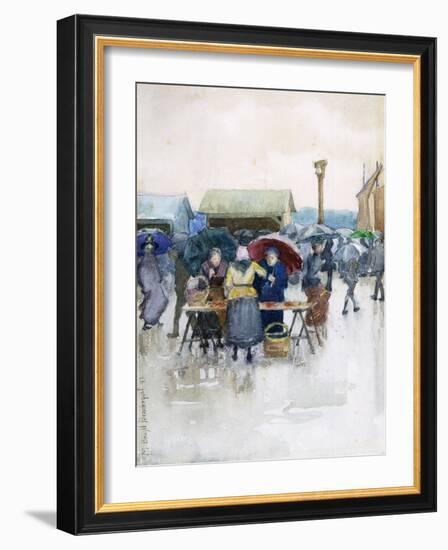 Rainy Day: the Fish Market, 1892-Maurice Brazil Prendergast-Framed Giclee Print