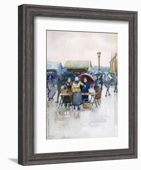 Rainy Day: the Fish Market, 1892-Maurice Brazil Prendergast-Framed Giclee Print