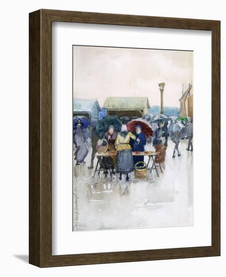 Rainy Day: the Fish Market, 1892-Maurice Brazil Prendergast-Framed Giclee Print