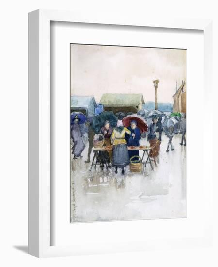 Rainy Day: the Fish Market, 1892-Maurice Brazil Prendergast-Framed Giclee Print