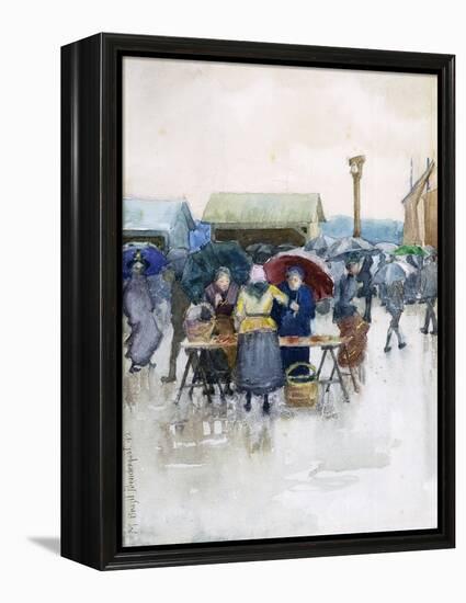 Rainy Day: the Fish Market, 1892-Maurice Brazil Prendergast-Framed Premier Image Canvas