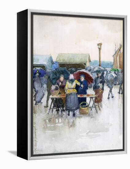 Rainy Day: the Fish Market, 1892-Maurice Brazil Prendergast-Framed Premier Image Canvas