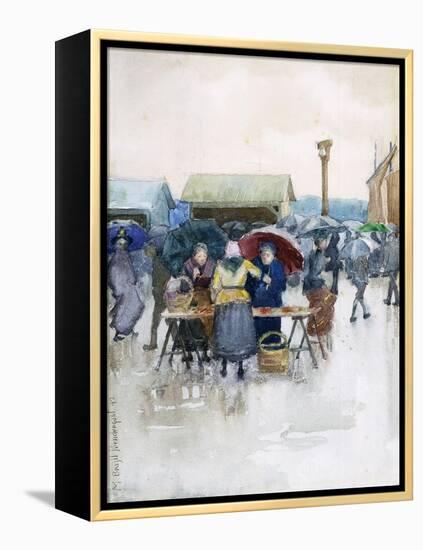 Rainy Day: the Fish Market, 1892-Maurice Brazil Prendergast-Framed Premier Image Canvas