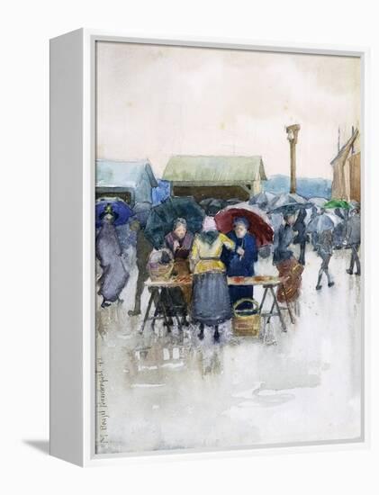 Rainy Day: the Fish Market, 1892-Maurice Brazil Prendergast-Framed Premier Image Canvas