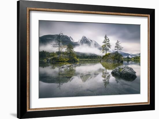 Rainy Morning At Hintersee (Bavaria)-Dirk Wiemer-Framed Giclee Print