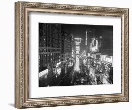 Rainy Night in times Square-null-Framed Premium Photographic Print