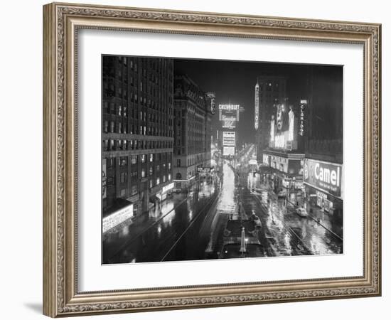 Rainy Night in times Square-null-Framed Photographic Print