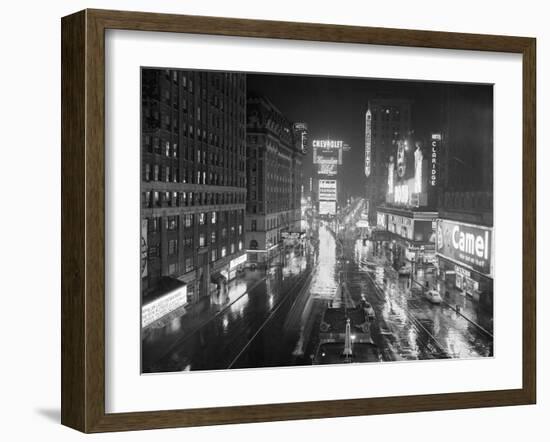 Rainy Night in times Square-null-Framed Photographic Print