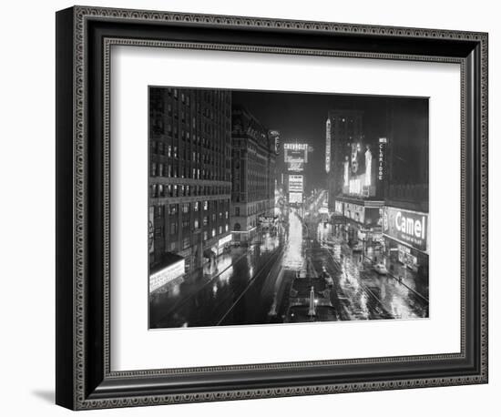 Rainy Night in times Square-null-Framed Photographic Print